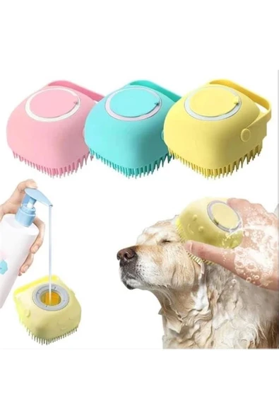 Şampuan Hazneli Kedi Köpek Yıkama Kesesi, Masaj Yapan Hayvan Yıkama Fırçası ürün görseli 1