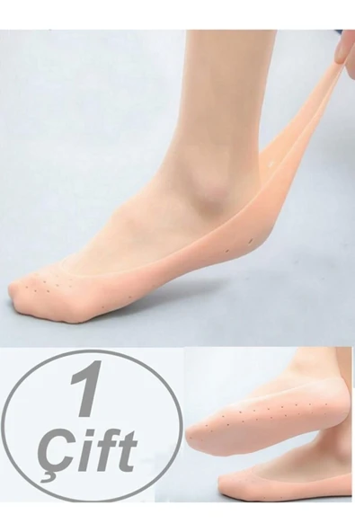 Yumuşak Silikon Rahatlatıcı Patik Çorap Patik Topuk Çatlak Giderici Ayak Bakım Aleti Bir Çift - Resim 5