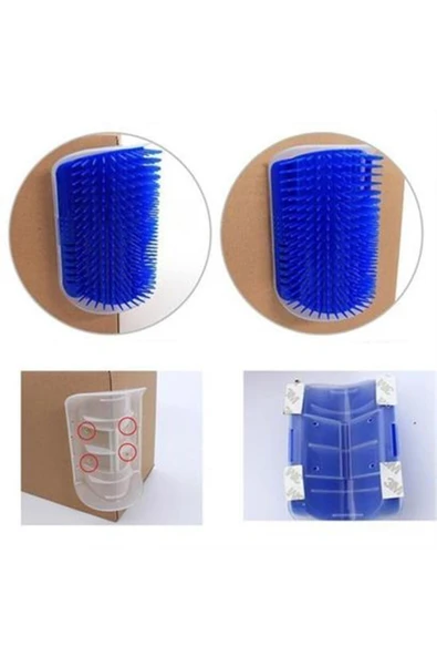 Yeni Estevia Xdn Pratik Kedi Tüyü Kaşıma Ve Tarama Aparatı Duvara Monte Kaşıma Aleti Company - Resim 4