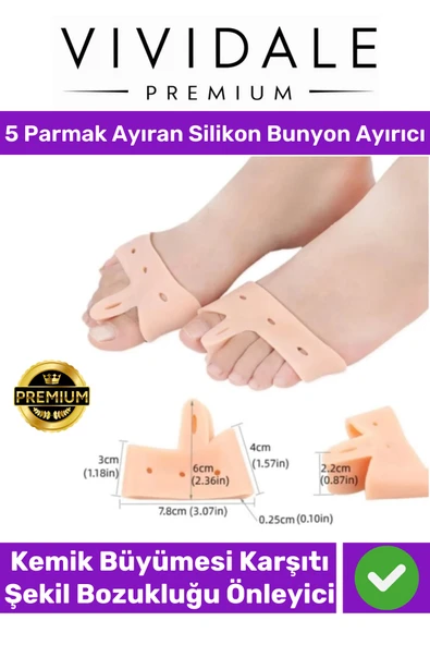 Valgus Silikon Ayak Bunyon Kemik Koruyucu Makaralı Ayak Gömleği Halluks Parmak Ayırıcı Düzenleyici - Resim 2