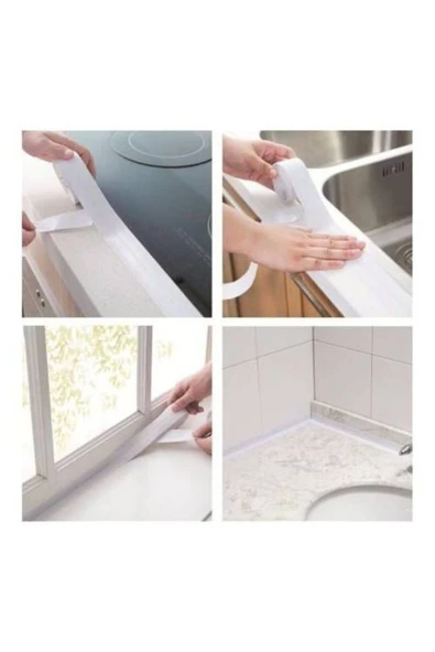Su Sızdırmaz Bant Mutfak Banyo Duvar Küvet Lavabo Kenar Bandı Ev Iş Ofis Sızdırmazlık Bantı - Resim 3