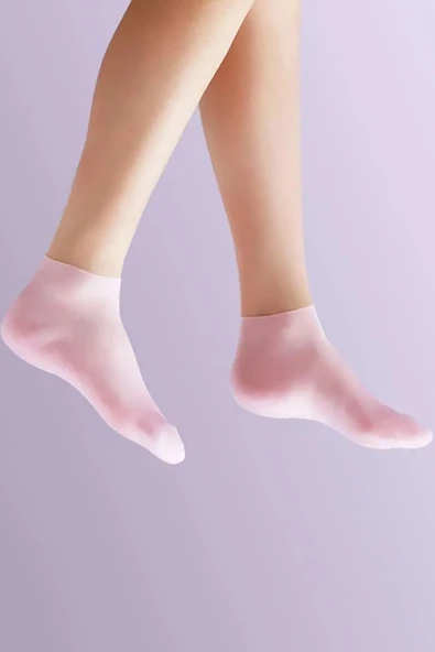 Silikon Topuk Çorabı 2 Çift Çatlak Önleyici Topuk Koruyucu Patik Jel Ayak Nemlendirici Topuk Çorabı - 6