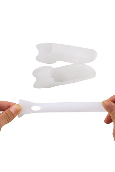 Ten/beyaz Renk Ayak Serçe Parmak Makaralı Bunyon Koruyucu Beyaz 1 Çift ürün görseli 1