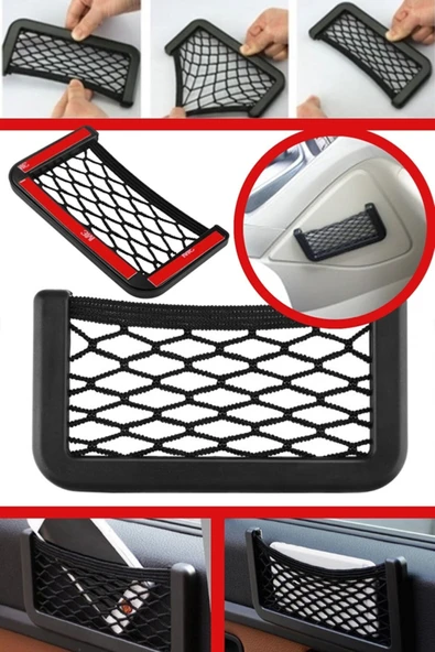 Telefon Tutucu Torpidoya Yapışan File 17x8 Cm ürün görseli 1