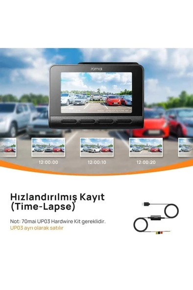 70mai A810 Araç içi Kamera 4K, HDR, Gece Görüşü, Hareket Algılama - 7