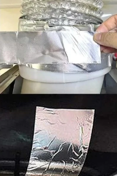 Su Sızdırmaz Bant 5 Metre Gri Renk Folyo Ocak Yanı Bant - Resim 2