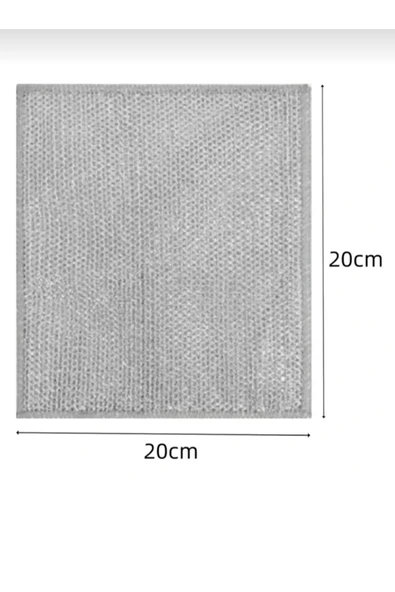 Telli Bulaşık Bezi Ovma Teli Pratik Çizmez Bulaşık Süngeri Inox Temizleyici Çok Amaçlı Bez 3x Gümüş - Resim 6