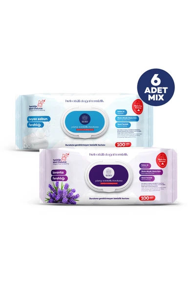 SUBO YÜZEY TEMİZLİK HAVLUSU 100 'LÜ MİX 6X100 (3 L.FERH + 3 B.SABN.FERH ) ürün görseli
