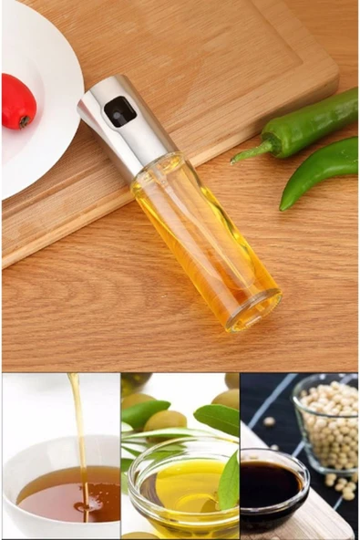 Zeytinyağı/sirke/yağ Püskürtücü Cam Sprey Yağdanlık 100ml - Airfryer Pişirme Öncesi Sprey Yağlık - 4