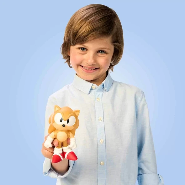 Goojitzu Gold Sonic The Hedgehod Stretch Figür - Resim 2