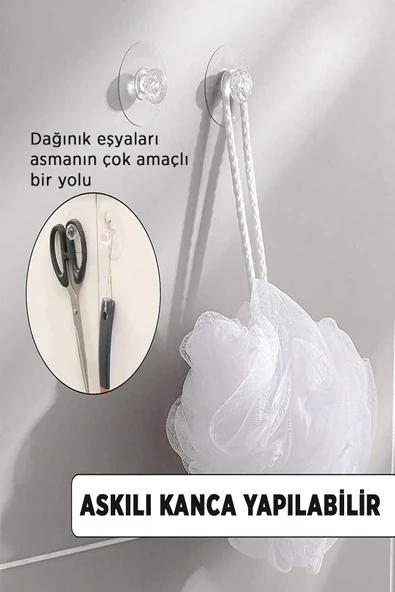 Yapışkanlı Kulp, Dolap Çekmece Çöp Kutusu Kapak Kulbu - Çok fonksiyonlu Kulp 4 Adet - 3