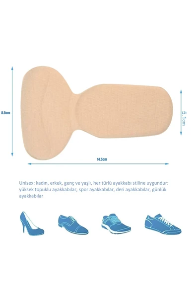 T ŞEKİL TOPUK VURUK KORUYUCU VE TOPUK DESTEĞİ - Resim 5