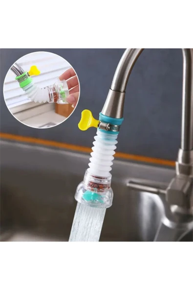 Su Tasarruflu Musluk Başlığı Aparatı Mutfak Batarya Ucu Aparat Boncuklu Perlatör - Resim 4