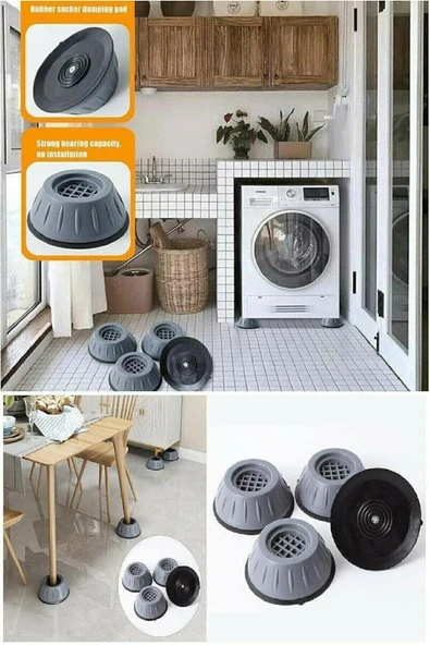 ŞirinShop Makinesi Titreşim Önleyici Kaydırmaz Vantuzlu Stoper Set 4 Adet 1108107 ürün görseli 1