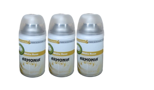 Armonia Oda Kokusu Freshmatik, Otomatik Sprey  Whıte Rose Beyaz Gül Yedek Sprey 260 ml x 3 Adet