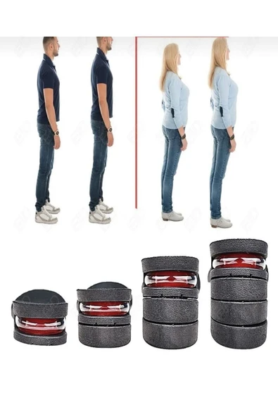 Unisex Hava Yastıklı 5cm Gizli Boy Uzatıcı Tabanlık Ortopedik Ayakkabı Tabanlığı Topuk Yükseltici - Resim 6