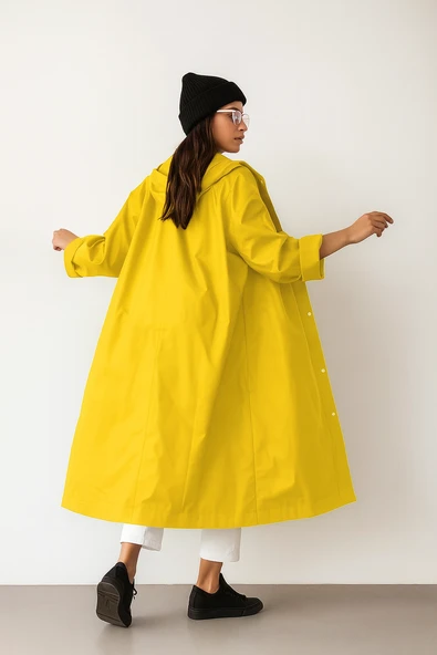 First Master PVC Polyester Balıkçı Kapşonlu Pardösü Yağmurluk XXL 0,32 mm Art No 507050 ürün görseli 1