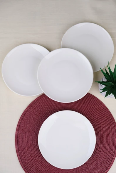 Tabak Evi Porselen Chic Servis Tabağı 24,50cm 4 LÜ - Resim 4