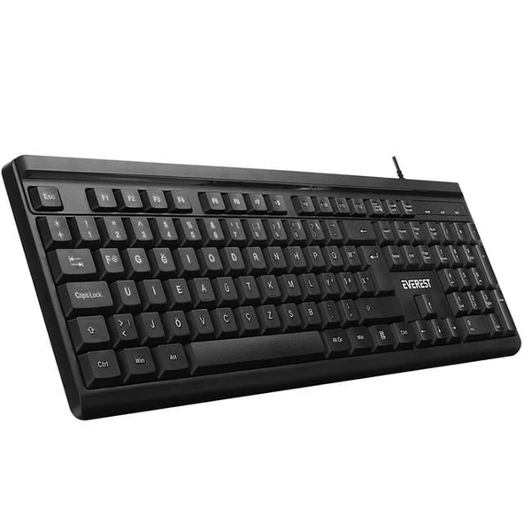 Everest KB-741F Siyah/Gri 2 Mt. Bakır Kablolu Multimedia Usb Türkçe F Klavye