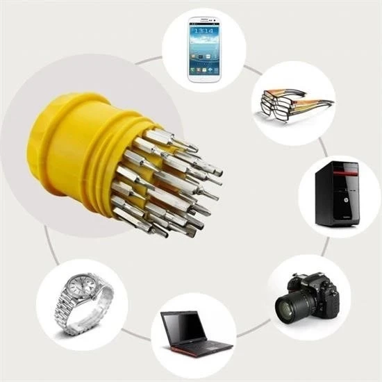 Orta 31 Parça Hassas Tornavida Bits Uç Seti Yumurta Tornavida - Resim 4