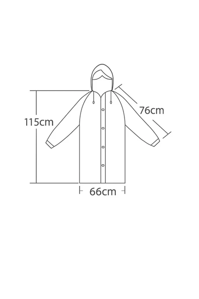First Master PVC Polyester Balıkçı Kapşonlu Pardösü Yağmurluk XXL 0,32 mm Art No 507050 - Resim 5