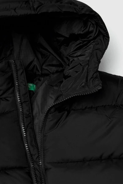 United Colors of Benetton Erkek Çocuk 2WU0CN06N-25K Mont Siyah - Resim 3