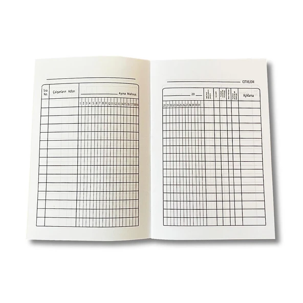 Altınyıldız A7 Küçük Boy Puantaj Defteri (PD-224) 1 Adet - Resim 3