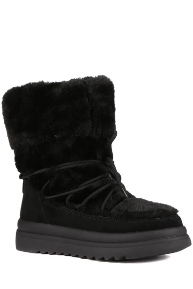 Stato Hakiki Süet Deri Kadın Bot Siyah - Resim 3