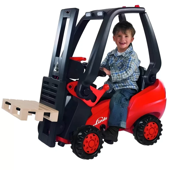 Big Linde Oyuncak Pedallı Forklift - Resim 3