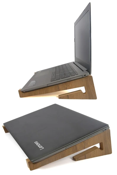 Ahşap Laptop Tutucu Notebook Standı Macbook Yükseltici 13" 14" 15" 16" 17" - 1