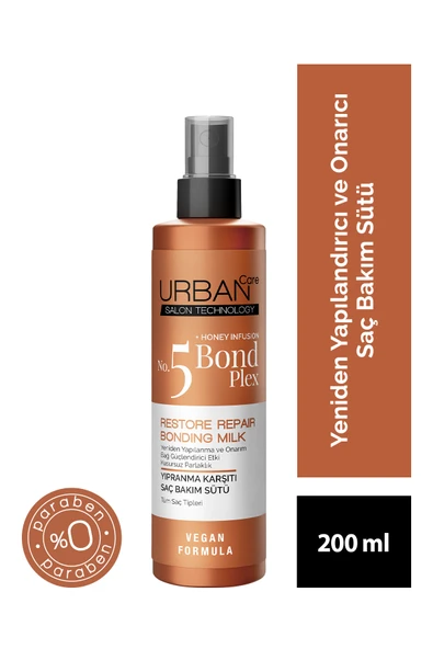 Urban Care No.5 Bond Plex Yıpranma Karşıtı Saç Bakım Sütü 200 ml- Vegan - 6