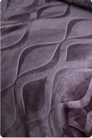 AP Embos Çift Kişilik Mürdüm Mercy Battaniye - Resim 2