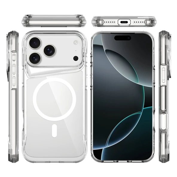 iPhone 17 Pro Max Kılıf M-safe Şarj Özellikli T-Max M-safe Kılıf - Resim 6