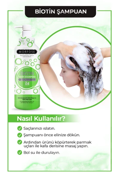Biyotin İçerikli Şampuan 1000 ml - Tüm Saç Tipleri - Resim 3