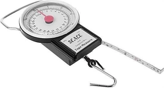 22 Kg/50lb Kancalı Tartı Aleti 1 Metre Mezuralı Askılı Balıkçı Terazisi - Resim 3