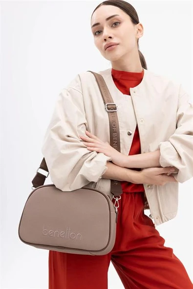 BENETTON VİZON KAHVE KADIN KOL ÇANTASI 1435-2K5 ürün görseli