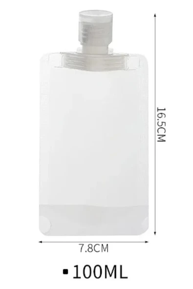 3 Adet 100ml Krem Şampuan Kabı Tekrarr Kullanılabilir Set (W3) - Resim 4