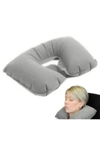 Araba Yastığı Şişme Seyahat Yastığı Oto Yastığı Boyun Yastığı Seyehat Tipi Yastık Tatil Yastığı - Resim 5