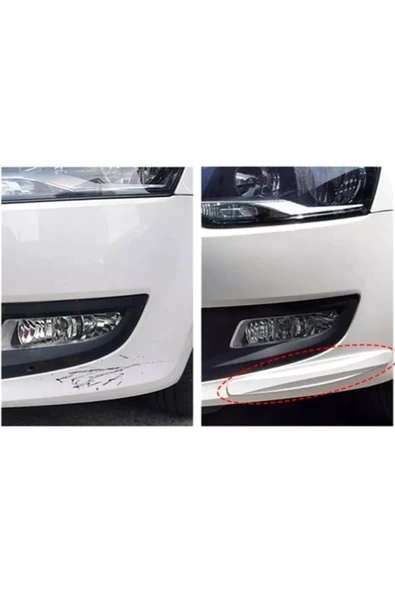 Araba Tampon Koruyucu Karbon Desenli Siyah Beyaz - Resim 2