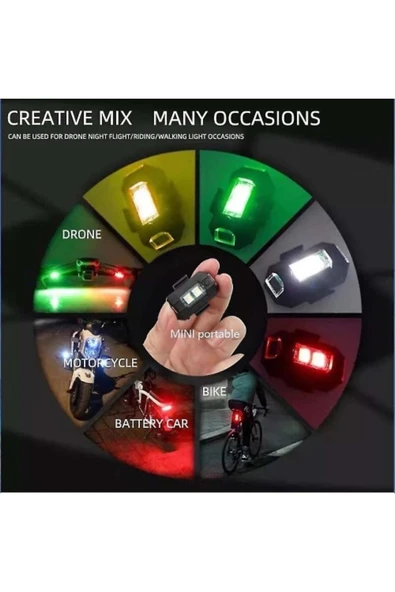 Flaşör Led İkaz Lambası 7 Renkli - Resim 2