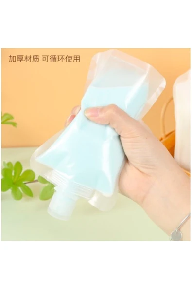 3 Adet 100ml Krem Şampuann Kabı Tekrar Kullanılabilir Set (ao) - Resim 3