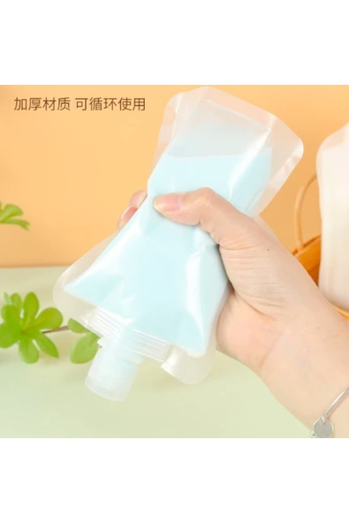 3 Adet 100ml Krem Şampuan Kabı Tekrarr Kullanılabilir Set (W3) - Resim 3