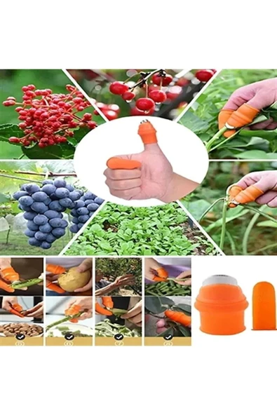 Pratik Baş Parmak Koruyucu Tırnak Eldiven Sebze Meyve Soyma Kesme Ayıklayıcı Aparatı 1 Adet - Resim 4