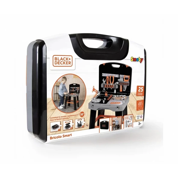 Smoby Black & Decker OBY B+D Bricolo Akıllı Çalışma Tezgahı - Resim 5