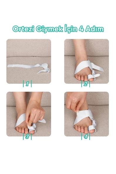 1 Adet Gece Ateli Düzeltici Ayak Baş Parmak Kemik Çıkıntı Aparatı Koruyucu Ateli Baş Parmak Ateli - Resim 2