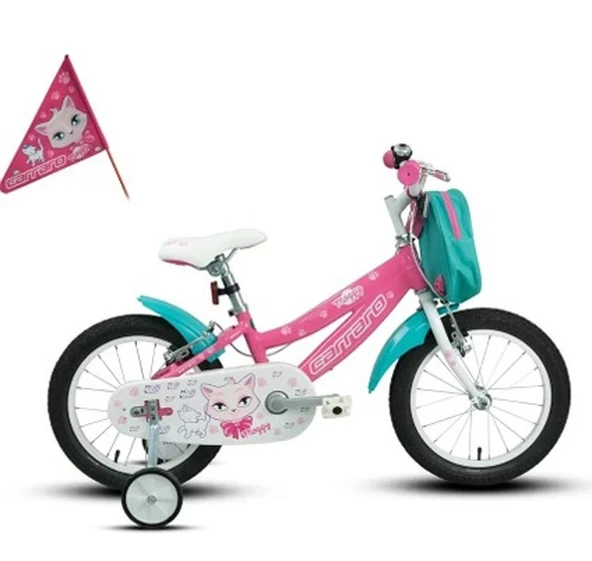 Carraro Moggy 16 Jant Vitessiz Çocuk Bisikleti (Pembe Beyaz Turkuaz) ürün görseli