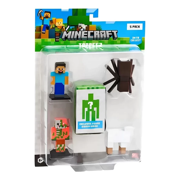 Minecraft 3D Figür Toppeez 5'li - Resim 2