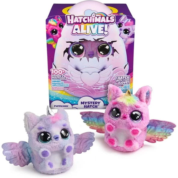 Hatchimals Alive Mystery Hatch 2 Karakterli Pufficorn ürün görseli