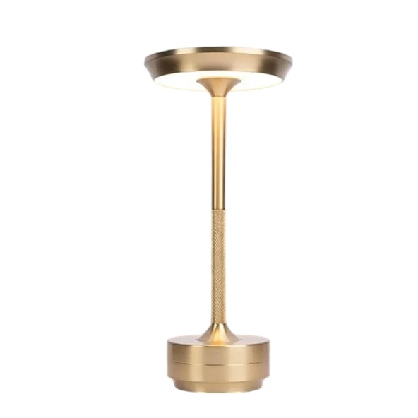 CT-8438 Toronto Gold şarjlı masa lambası aydınlatma dokunmatik dimmer 3 farkli renk ayari ışık lamba ofis çalışma