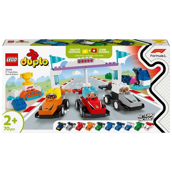 LEGO DUPLO Kasabası F1 Takımı Yarış Arabaları ve Sürücüler 10445 - Resim 4